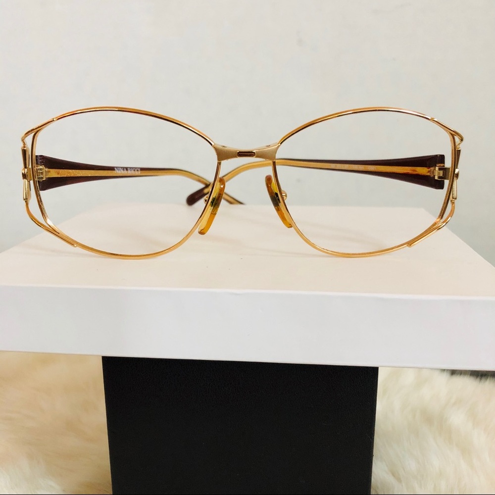 NINA RICCI Gold tortoise Eyeglass Frames NR2011 BP 130 mm